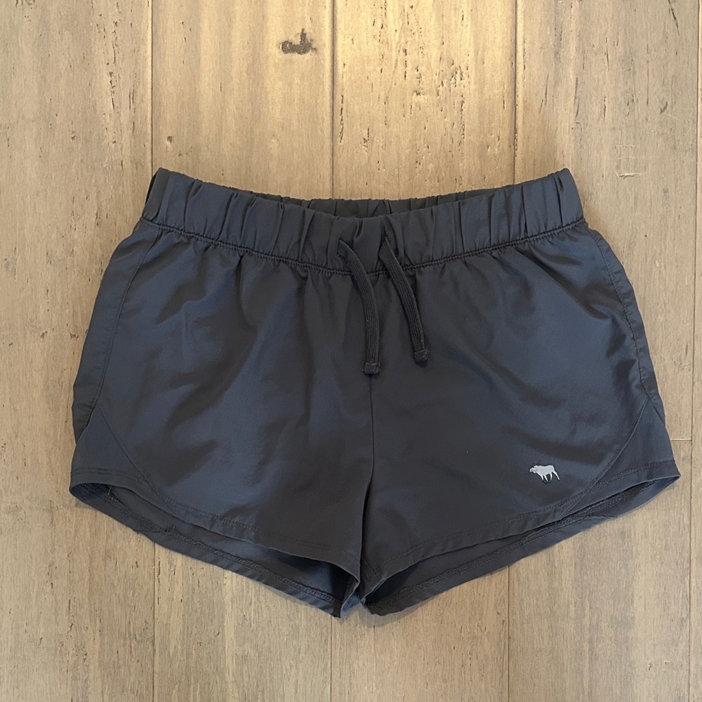 abercrombie kids girls grey athletic drawstring lined shorts